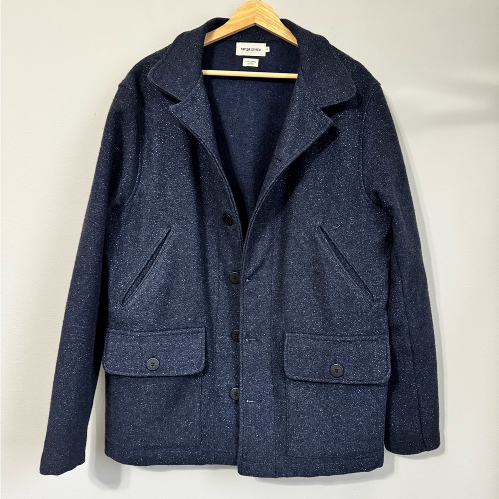 Taylor Stitch Maritime Submariner Merino Wool Navy Blue Men's Jacket Pea Coat